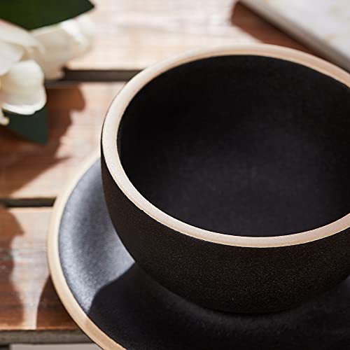 Coffeezone Vintage 12 oz Latte Art Cup & Saucer – Embossed Beige