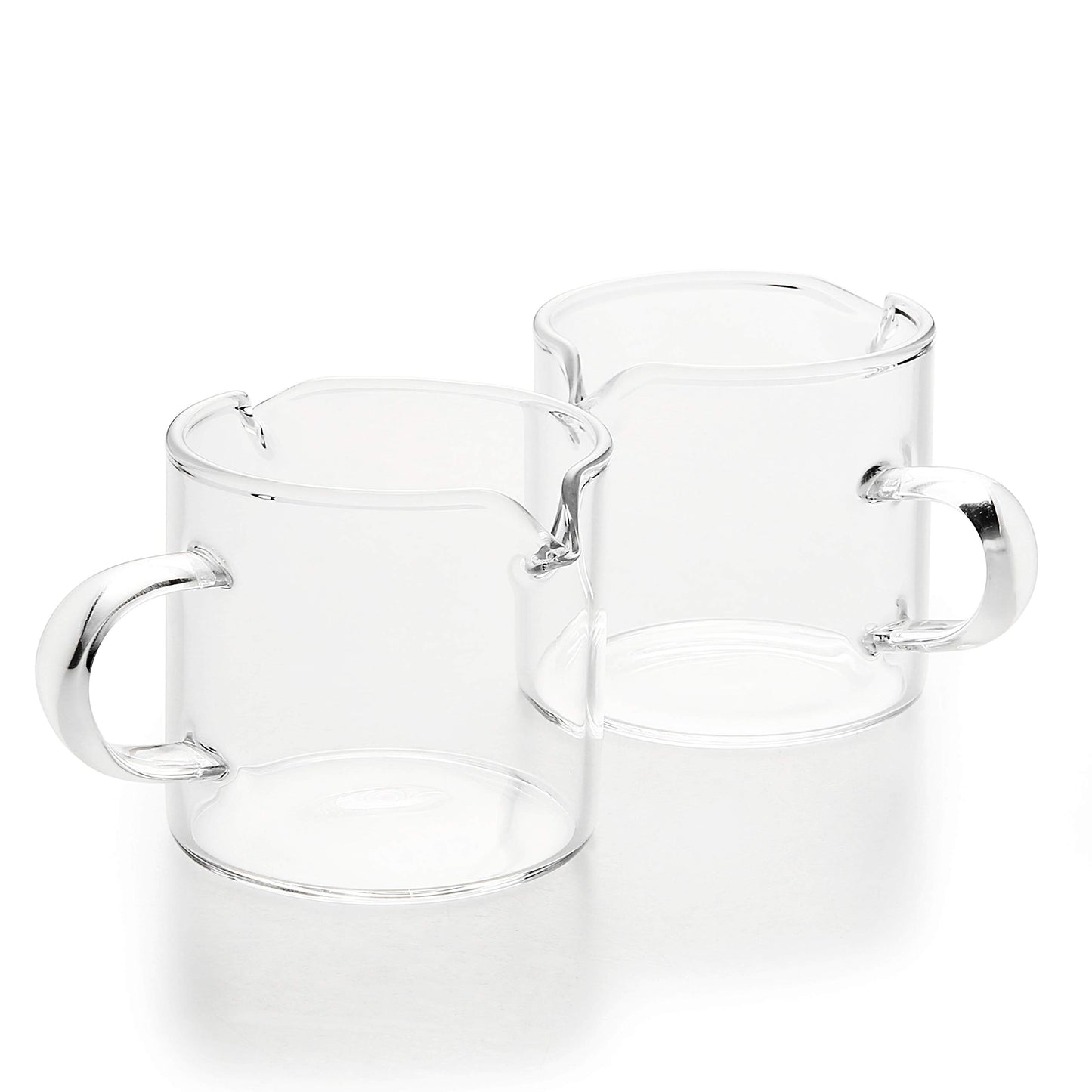 BCnmviku Double-Spout Espresso Shot Glass, 4 oz (2-Pack)