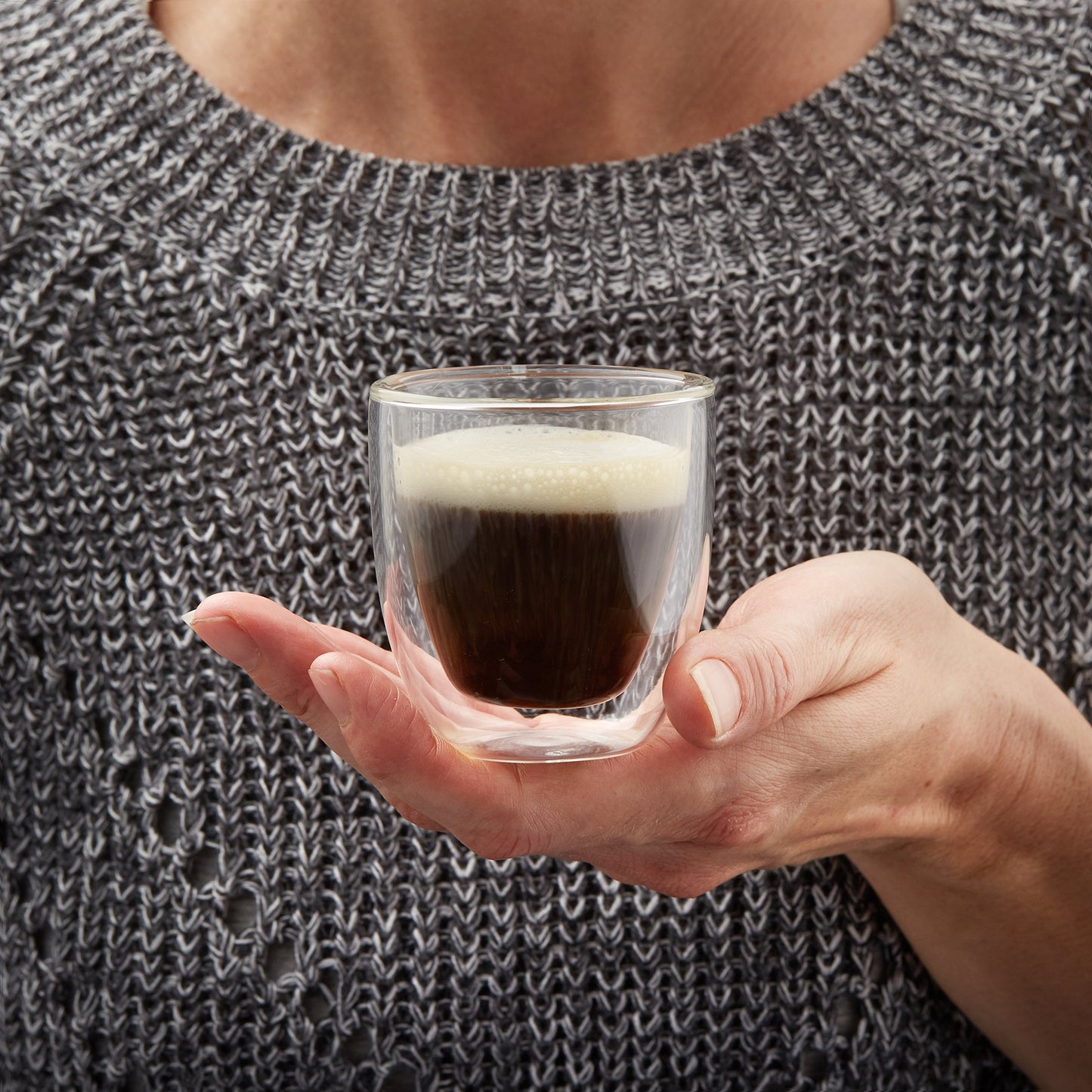 Evaryl Double-Wall Glass Espresso Cups, 2.7 oz (Set of 4)