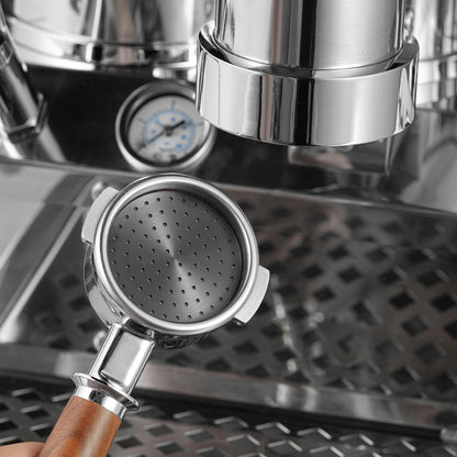 MHW-3BOMBER 58.5mm Espresso Puck Screen Metal Espresso Filter Reusable Coffee Filters for 58mm Portafilter Basket 0.8mm Thickness Titanium Coating Gold FG5587