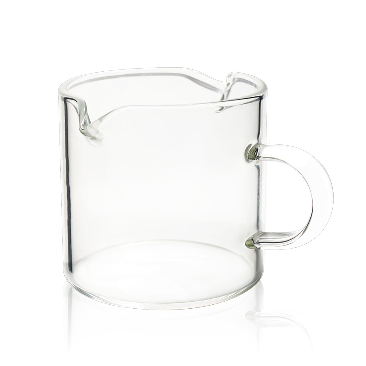 Espresso Shot Glasses Parts Double Spouts Milk Cup Clear Glass (Clear Glass-2Pack)