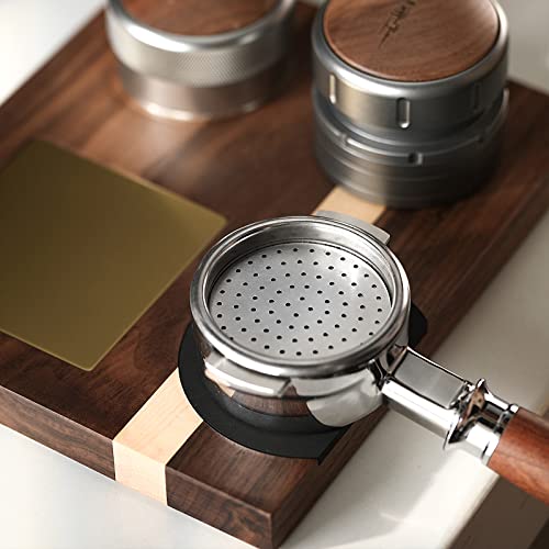 MHW-3BOMBER 58.5mm Espresso Puck Screen Metal Espresso Filter Reusable Coffee Filters for 58mm Portafilter Basket 0.8mm Thickness Titanium Coating Gold FG5587