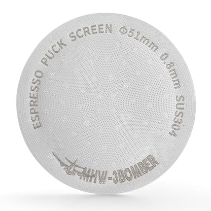 MHW-3BOMBER 58.5mm Espresso Puck Screen Metal Espresso Filter Reusable Coffee Filters for 58mm Portafilter Basket 0.8mm Thickness Titanium Coating Gold FG5587